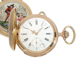 Swiss 14K gold repeating lever precision watch Circa 1890