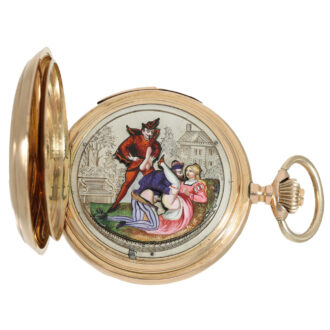 Swiss 14K gold repeating lever precision watch Circa 1890
