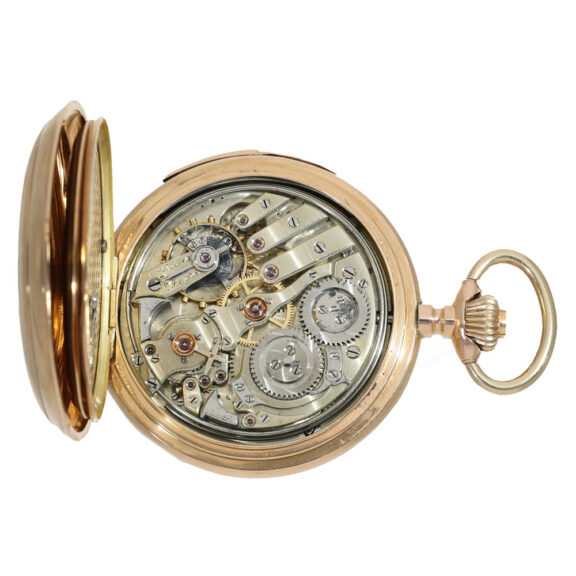 Swiss 14K gold repeating lever precision watch Circa 1890 Swiss 14K gold repeating lever precision watch Circa 1890