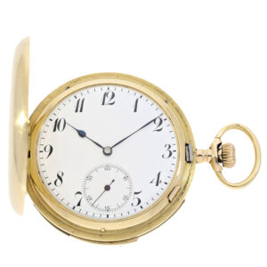 Swiss 18 Carat gold watch with very rare striking train Circa 1915