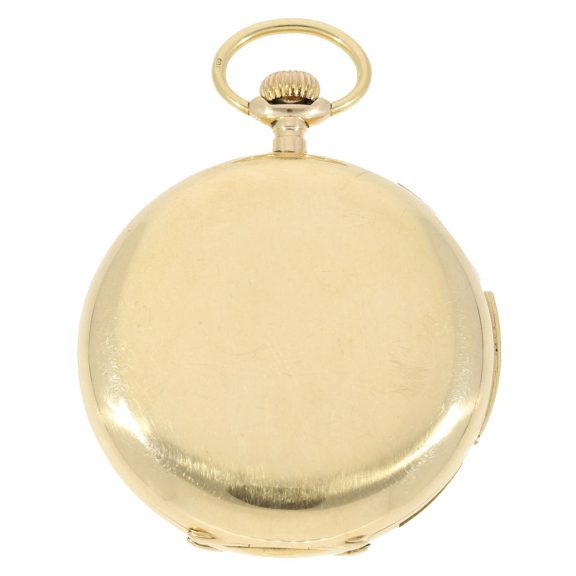 Swiss 18 Carat gold watch with very rare striking train Circa 1915 Swiss 18 Carat gold watch with very rare striking train Circa 1915