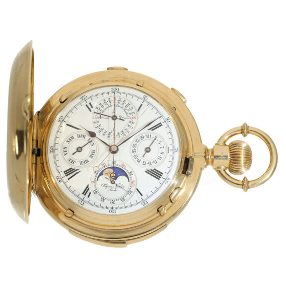 Swiss 18 gold pocket watch with nine complications Circa 1885