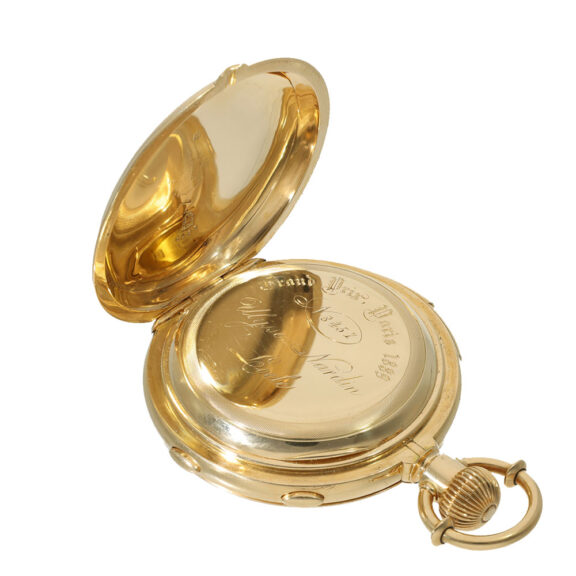 Swiss 18 gold pocket watch with nine complications Circa 1885 Swiss 18 gold pocket watch with nine complications Circa 1885