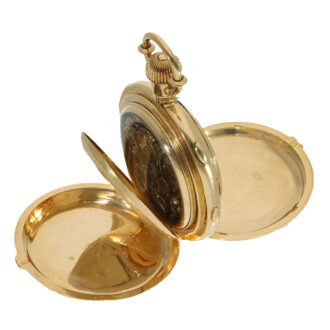 Swiss 18 gold pocket watch with nine complications Circa 1885