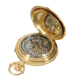 Swiss 18 gold pocket watch with nine complications Circa 1885