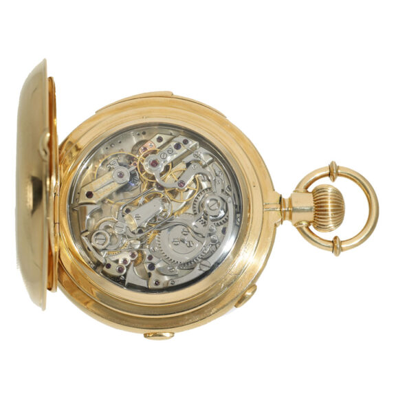 Swiss 18 gold pocket watch with nine complications Circa 1885 Swiss 18 gold pocket watch with nine complications Circa 1885