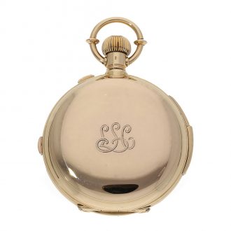 Danish 18 Carat pink gold full hunter cased minute repeater Circa 1878
