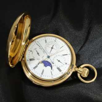 Swiss 18 carat gold hunter case pocket watch Circa 1870