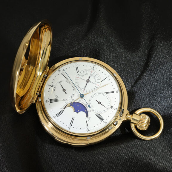 Swiss 18 carat gold hunter case pocket watch Circa 1870 Swiss 18 carat gold hunter case pocket watch Circa 1870