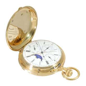 Swiss 18 carat gold hunter case pocket watch Circa 1870 Swiss 18 carat gold hunter case pocket watch Circa 1870
