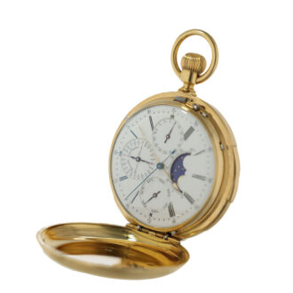 Swiss 18 carat gold hunter case pocket watch Circa 1870 Swiss 18 carat gold hunter case pocket watch Circa 1870