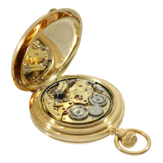 Swiss 18 carat gold hunter case pocket watch Circa 1870 Swiss 18 carat gold hunter case pocket watch Circa 1870