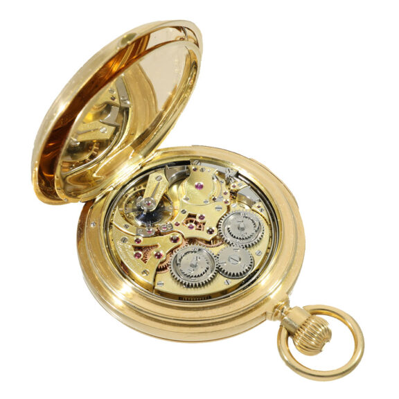 Swiss 18 carat gold hunter case pocket watch Circa 1870 Swiss 18 carat gold hunter case pocket watch Circa 1870