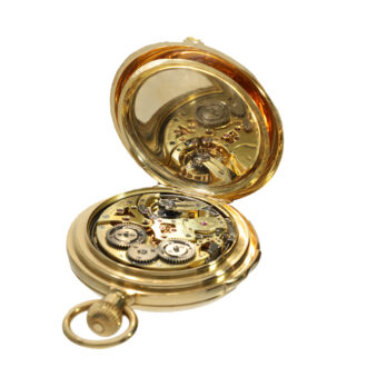 Swiss 18 carat gold hunter case pocket watch Circa 1870 Swiss 18 carat gold hunter case pocket watch Circa 1870