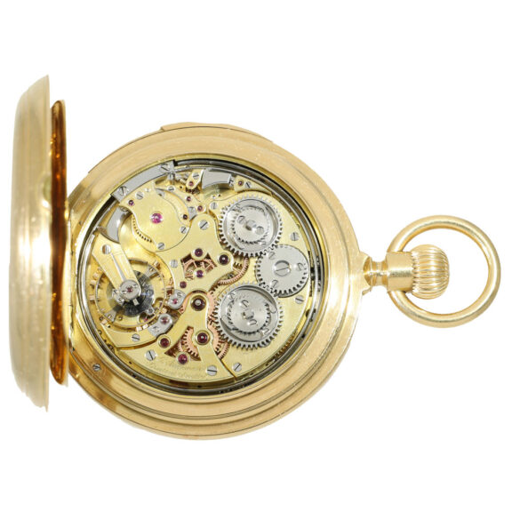 Swiss 18 carat gold hunter case pocket watch Circa 1870 Swiss 18 carat gold hunter case pocket watch Circa 1870