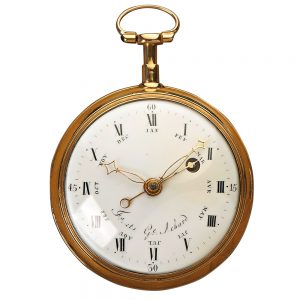 Swiss gold exquisite double-sided verge pocket watch Circa 1790