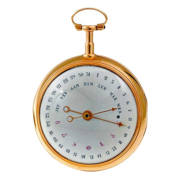 Swiss gold exquisite double-sided verge pocket watch Circa 1790 Swiss gold exquisite double-sided verge pocket watch Circa 1790