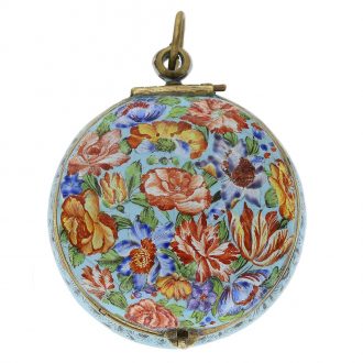 English large and extremely rare turquoise enamel watch Circa 1680 English large and extremely rare turquoise enamel watch Circa 1680