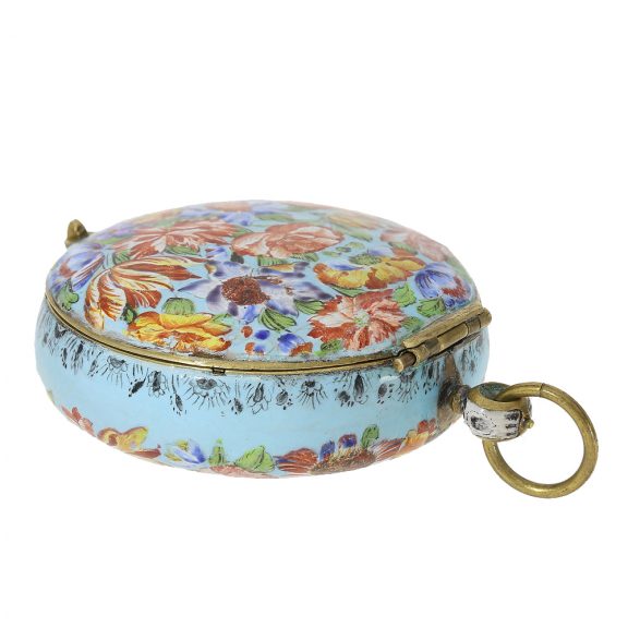 English large and extremely rare turquoise enamel watch Circa 1680 English large and extremely rare turquoise enamel watch Circa 1680