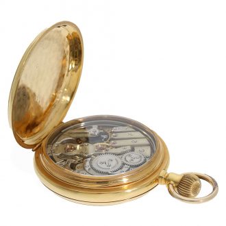 Swiss gold pocket watch with minute repeater Circa 1893