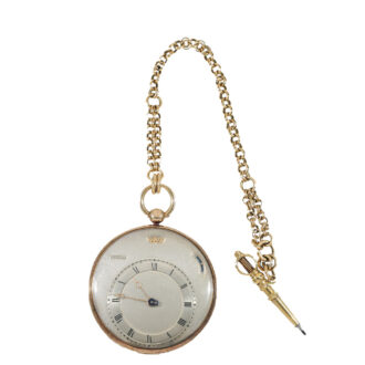 French 18 carat gold watch with experimental lever escapement Circa 1815
