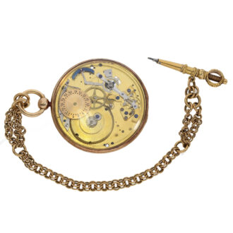 French 18 carat gold watch with experimental lever escapement Circa 1815