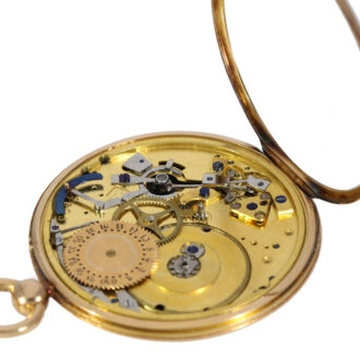 French 18 carat gold watch with experimental lever escapement Circa 1815