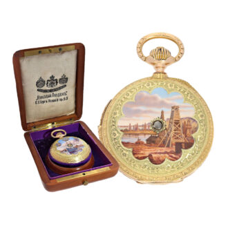 Russian gold/enamel minute repeater watch Circa 1909