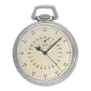 Swiss military navigation watch with power reserve Circa 1940