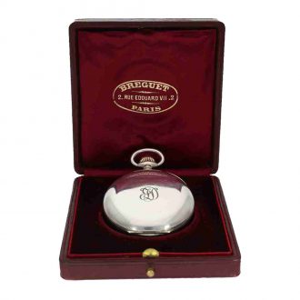 French silver pocket chronometer with split seconds Circa 1915