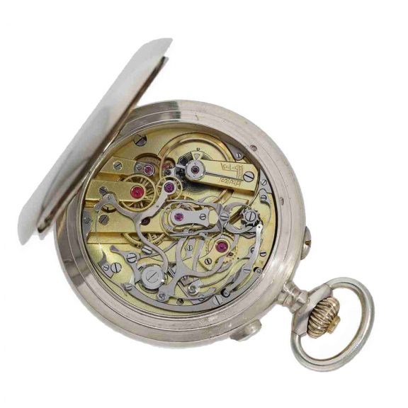 French silver pocket chronometer with split seconds Circa 1915 French silver pocket chronometer with split seconds Circa 1915