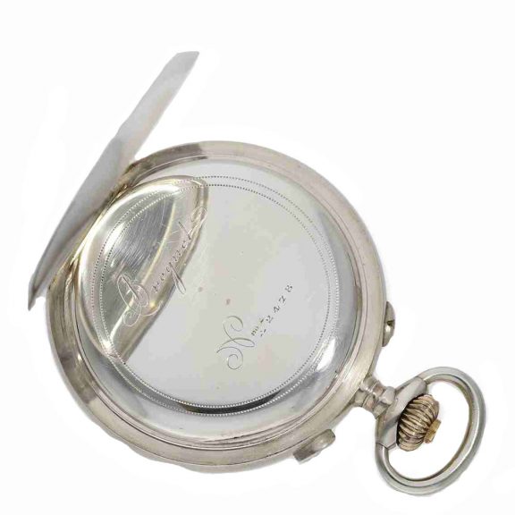 French silver pocket chronometer with split seconds Circa 1915 French silver pocket chronometer with split seconds Circa 1915