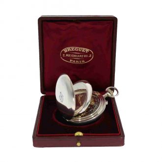 French silver pocket chronometer with split seconds Circa 1915