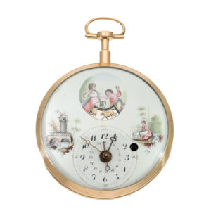 Swiss 18 carat gold large and significant verge watch Circa 1800