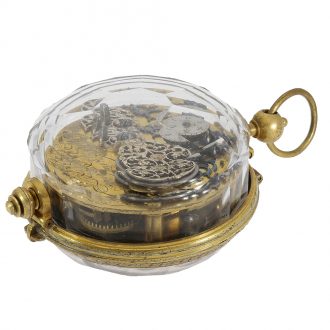 French round neck watch with lid and signed verge escapement Circa 1640