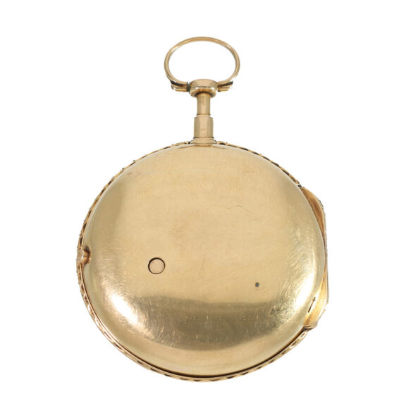 Swiss 18 carat gold automatic cylinder watch with center seconds Circa 1785 Swiss 18 carat gold automatic cylinder watch with center seconds Circa 1785