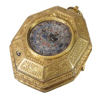 German large octagonal Renaissance clock with striking mechanism Circa 1590 German large octagonal Renaissance clock with striking mechanism Circa 1590