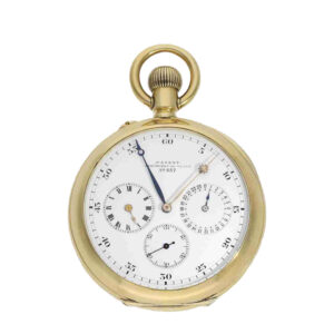 Swiss 18 Carat gold deck watch with “sidereal time/mean time” Circa 1918