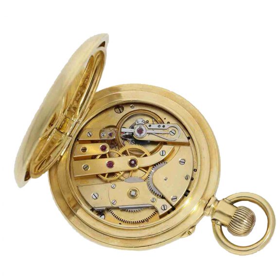 Swiss 18 Carat gold deck watch with “sidereal time/mean time” Circa 1918 Swiss 18 Carat gold deck watch with “sidereal time/mean time” Circa 1918