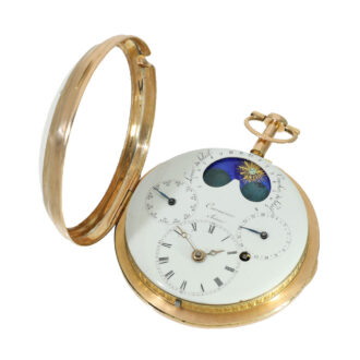 Swiss 18 carat gold astronomical verge watch Circa 1800