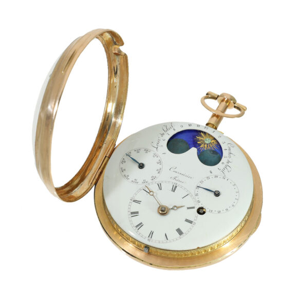 Swiss 18 carat gold astronomical verge watch Circa 1800 Swiss 18 carat gold astronomical verge watch Circa 1800