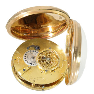 Swiss 18 carat gold astronomical verge watch Circa 1800