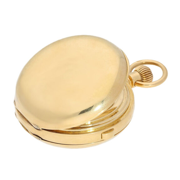 English gold complicated lever pocket watch Circa 1890 English gold complicated lever pocket watch Circa 1890