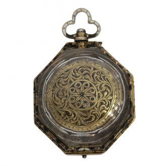 Rare Austrian rock crystal neck clock with verge escapement Circa 1820