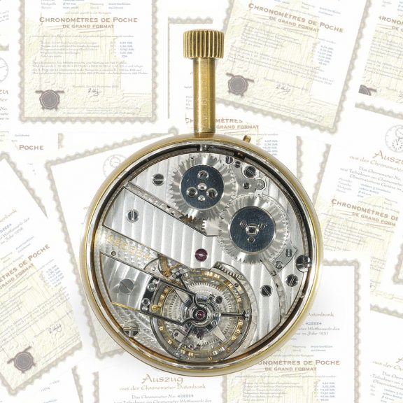 Swiss 18K gold contest chronometer tourbillon Circa 1940 Swiss 18K gold contest chronometer tourbillon Circa 1940