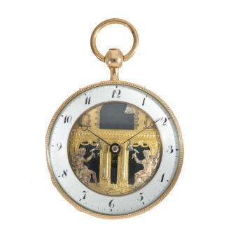 Swiss 18 carat gold extremely fine “Punchinello” automaton Circa 1820
