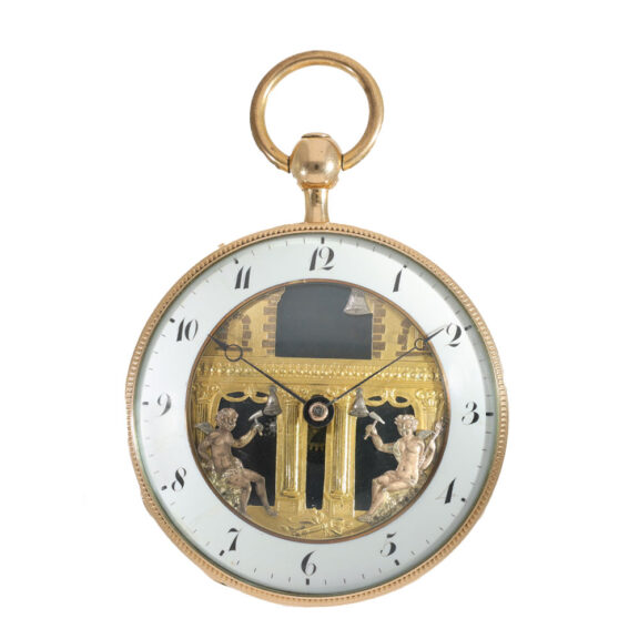 Swiss 18 carat gold extremely fine “Punchinello” automaton Circa 1820 Swiss 18 carat gold extremely fine “Punchinello” automaton Circa 1820
