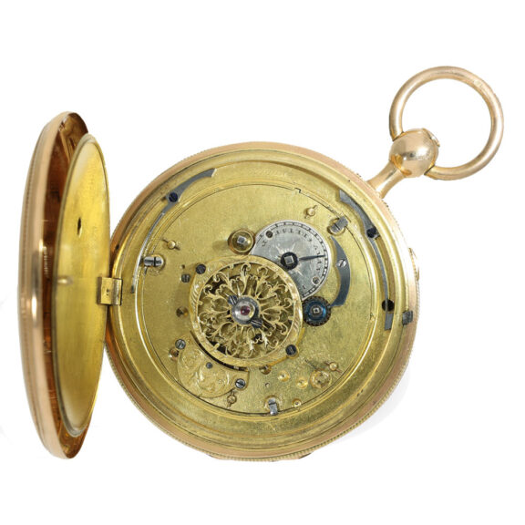 Swiss 18 carat gold extremely fine “Punchinello” automaton Circa 1820 Swiss 18 carat gold extremely fine “Punchinello” automaton Circa 1820