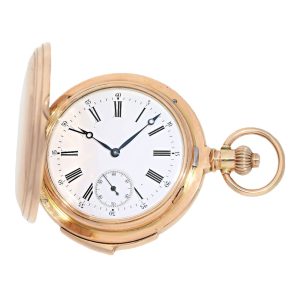 Heavy Swiss gold carillon minute repeating watch Circa 1900