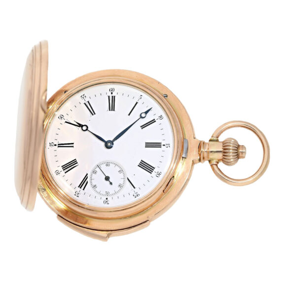 Heavy Swiss gold carillon minute repeating watch Circa 1900